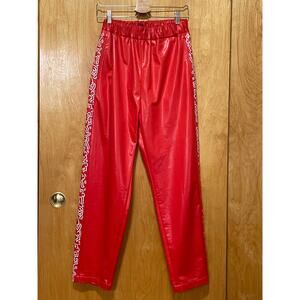 Junya Watanabe Comme des Garcons Basquiat Print Red Trousers